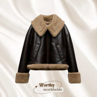 Áo khoác da lót lông
