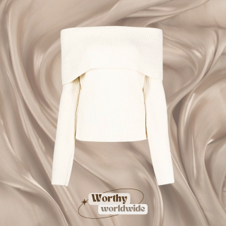 Áo len trễ vai basic