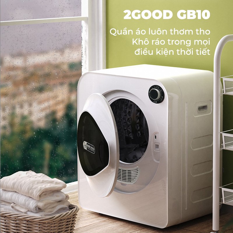 Máy sấy quần áo thông minh 2GOOD GB10, Bảo hành 1 năm, quần áo luôn thơm mát